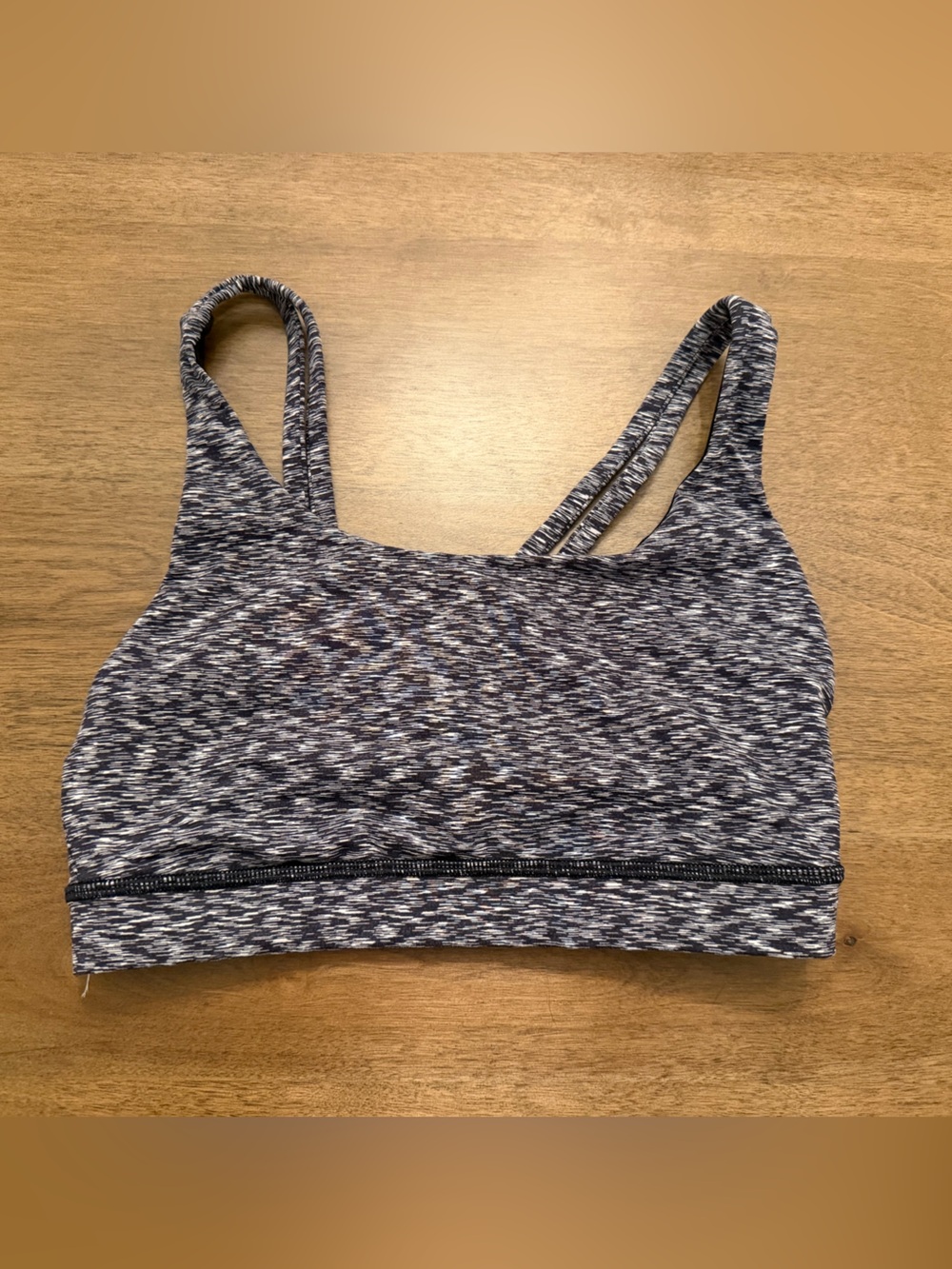 lululemon athletica Heathered Black & White Sports Bra